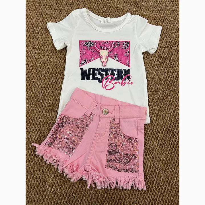 💖 Western Barbie Sequin Fringe Set