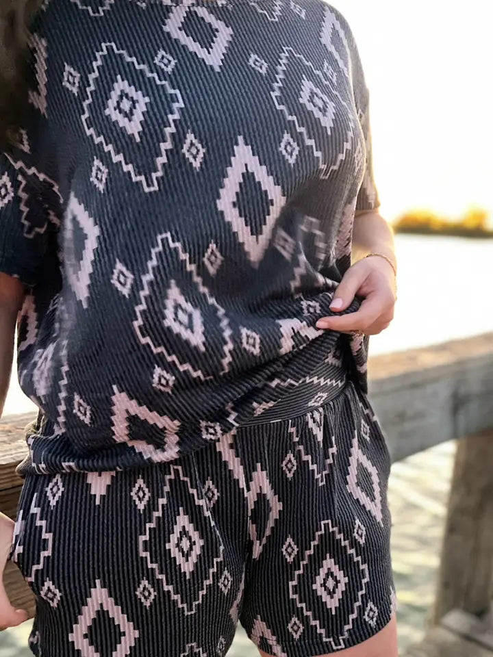 🌙 "Saturday Night Loungers" Aztec Bottoms